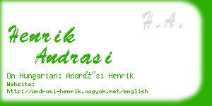 henrik andrasi business card